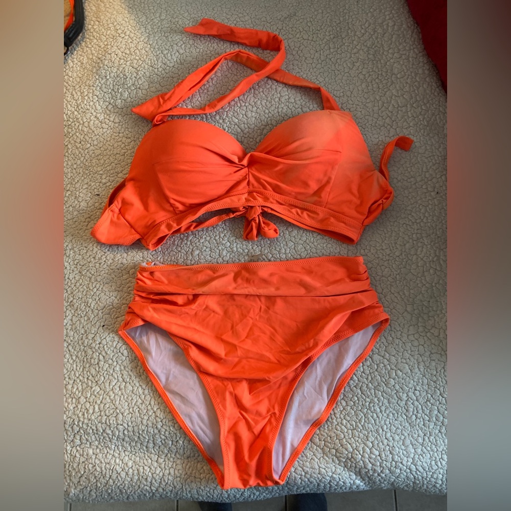 Vibrant Orange Bikini Set
